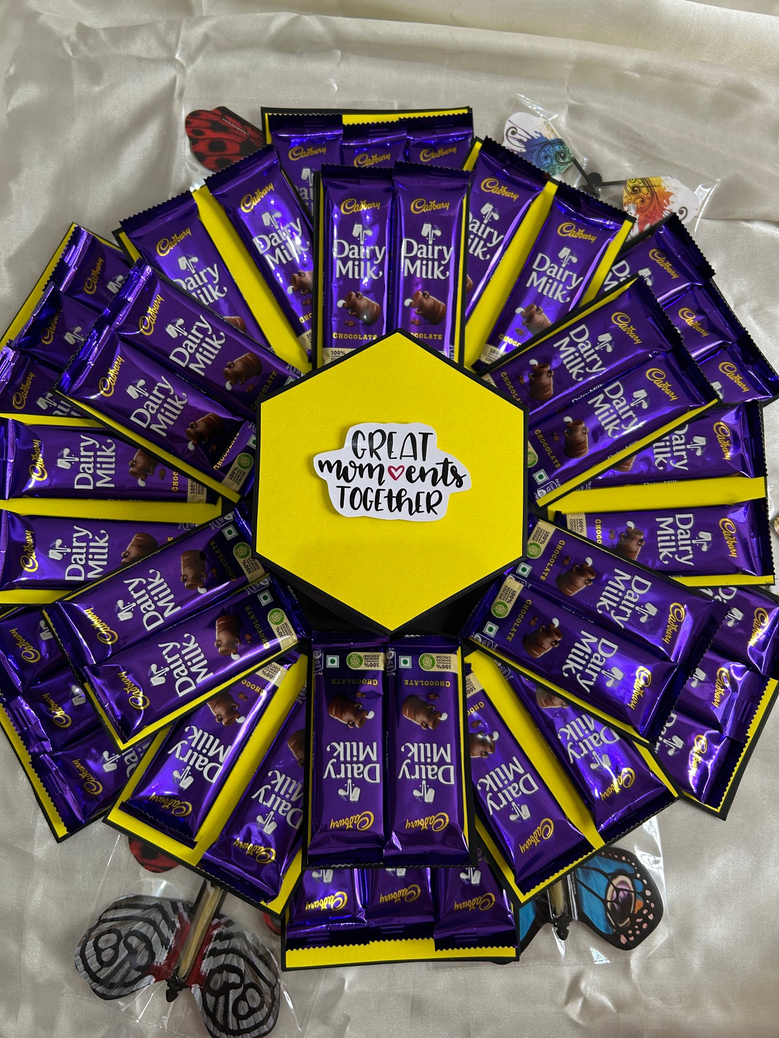Black and yellow full dairy milk box